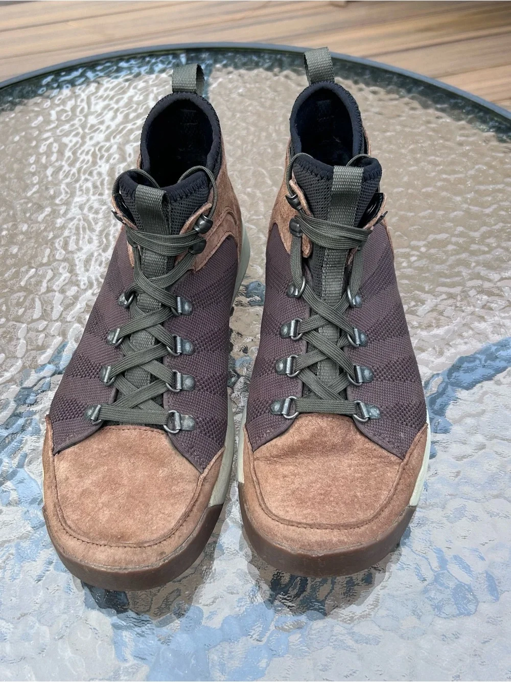 LL Bean Men’s Size 10.5 Vista Hiker Mid Boots Brown Suede Leather & Mesh
